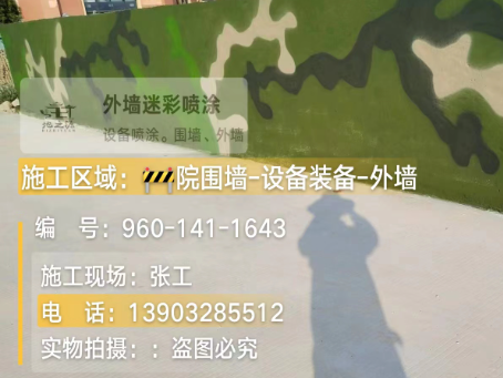眉山 迷彩漆喷涂价格（按平方米计费）